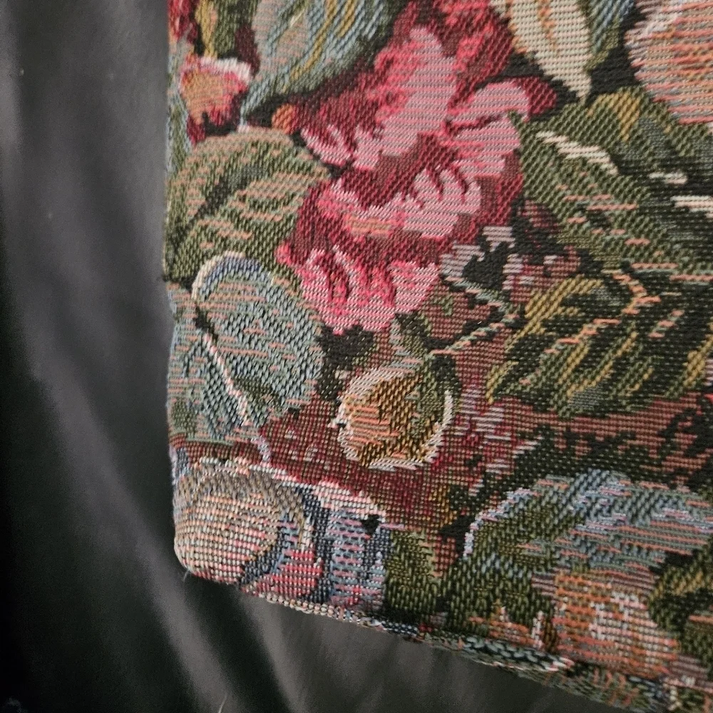 Vintage Maureen Kealy Custom Made In Canada Floral Tapastry Flap Shoulder Bag - Picture 13 of 13
